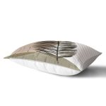 Beyaz Zemin Minimal Yaprak Desenli Dijital Baskılı Modern Dikdörtgen Yastık Kırlent Kılıfı Realhomes