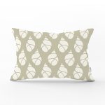 Vizon Zeminde Deniz Salyangozu Motifli Dijital Baskılı Modern Dikdörtgen Yastık Kılıfı Realhomes