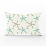 Vizon Zeminde Deniz Yıldızı Motifli Dijital Baskılı Modern Dikdörtgen Yastık Kırlent Kılıfı Realhomes