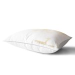 Beyaz Zeminde Gold Detaylı Dijital Baskılı Modern Dikdörtgen Yastık Kırlent Kılıfı Realhomes