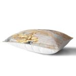 Gold Detaylı Soyut Çizimli Dijital Baskılı Modern Dikdörtgen Yastık Kırlent Kılıfı Realhomes