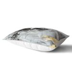 Gold Detaylı Siyah Renkli Dijital Baskılı Modern Dikdörtgen Yastık Kırlent Kılıfı Realhomes