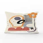 Sanatsal Motifli Çiçek Detaylı Dijital Baskılı Modern Dikdörtgen Yastık Kırlent Kılıfı Realhomes