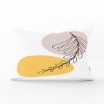 - Rh-Dik-7069-Gorsel1 - Realhomes  Minimal Desenli Çiçek Motifli Dijital Baskılı Modern Dikdörtgen Yastık Kırlent Kılıfı Realhomes