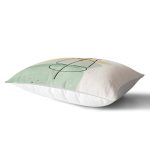 Pastel Renkli Zemin Üzerine Onedraw Yaprak Çizimli Modern Dikdörtgen Kırlent Kılıfı Realhomes