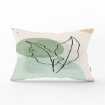 - Rh-Dik-7072-Gorsel1 - Realhomes Pastel Renkli Zemin Üzerine Onedraw Yaprak Çizimli Modern Dikdörtgen Yastık Kırlent Kılıfı Realhomes
