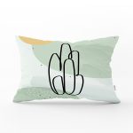 - Rh-Dik-7081-Gorsel1 - Realhomes Soft Renkli Onedraw Çizimli Dijital Baskılı Modern Dikdörtgen Yastık Kırlent Kılıfı Realhomes