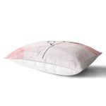 Pastel Renkli Onedraw Gül Resimli Dijital Baskılı Modern Dikdörtgen Yastık Kırlent Kılıfı Realhomes