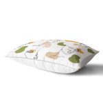 Beyaz Zemınde Bayan Desenli Dijital Baskılı Modern Dikdörtgen Yastık Kırlent Kılıfı Realhomes