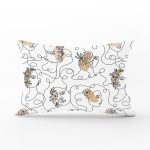 - Rh-Dik-7086-Gorsel1 - Realhomes Beyaz Zemınde Bayan Desenli Dijital Baskılı Modern Dikdörtgen Yastık Kırlent Kılıfı Realhomes