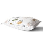 Beyaz Zemınde Bayan Desenli Dijital Baskılı Modern Dikdörtgen Yastık Kırlent Kılıfı Realhomes