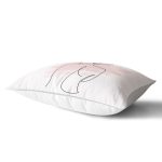 Beyaz Zeminde Bayan Desenli Dijital Baskılı Modern Dikdörtgen Yastık Kırlent Kılıfı Realhomes