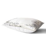 - Rh-Dik-7094-Gorsel2 - Realhomes Beyaz Zeminde Gul Desenli Gold Detaylı Dijital Baskılı Modern Dikdörtgen Kırlent Kılıfı Realhomes