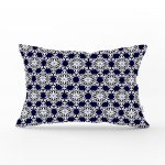 Beyaz Zemınli Soft Renkli Yapraklı Dijital Baskılı Modern Dikdörtgen Yastık Kırlent Kılıfı Realhomes