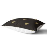 - Rh-Dik-7116-Gorsel2 - Realhomes Siyah Zeminde Gold Puantiyeli Dijital Baskılı Modern Dikdörtgen Yastık Kırlent Kılıfı Realhomes