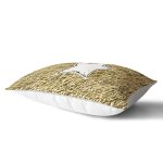 - Rh-Dik-7130-Gorsel2 - Realhomes Gold Zeminli Beyaz Yıldız Desenli Dijital Baskılı Modern Dikdörtgen Yastık Kırlent Kılıfı Realhomes