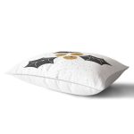 Beyaz Zeminde Onedraw Çizimli Yaprak Desenli Dijital Baskılı Modern Dikdörtgen Kırlent Kılıfı Realhomes