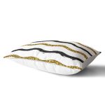 - Rh-Dik-7153-Gorsel2 - Realhomes Beyaz Zemin Üzerinde Gold Ve Siyah Renkli Çizgiler Modern Dikdörtgen Yastık Kırlent Kılıfı Realhomes