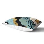 - Rh-Dik-7173-Gorsel2 - Realhomes Sıyah Beyaz Zeminde Gold Detaylı Renkli Çizim Dijital Baskılı Modern Dikdörtgen Yastık Kılıfı Realhomes