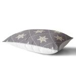 - Rh-Dik-7175-Gorsel2 - Realhomes Gri Zeminli Kar Tanesi Desenli Dijital Baskılı Modern Dikdörtgen Yastık Kırlent Kılıfı Realhomes