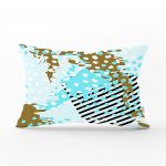 - Rh-Dik-7180-Gorsel1 - Realhomes Renkli Zemin Uzerinde Onedraw Çizimli Dijital Baskılı Modern Dikdörtgen Yastık Kırlent Kılıfı Realhomes
