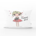 Fashion Girl Dijital Baskılı Modern Dikdörtgen Yastık Kırlent Kılıfı Realhomes