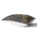 - Rh-Dik-7191-Gorsel2 - Realhomes Gri Siyah Zemin Üzerinde Gold Detaylı Çizim Desenli Dikdörtgen Yastık Kırlent Kılıfı Realhomes