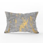 - Rh-Dik-7193-Gorsel1 - Realhomes Antrasit Zemin Üzerinde Gold Detaylı Çizim Desenli Modern Dikdörtgen Yastık Kırlent Kılıfı Realhomes