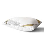 - Rh-Dik-7217-Gorsel2 - Realhomes Beyaz Zemin Üzerinde Gold Detaylı Yaprak Desenli Modern Dikdörtgen Yastık Kırlent Kılıfı Realhomes