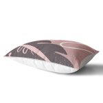 - Rh-Dik-7232-Gorsel2 - Realhomes Pudra Zeminde Yaprak Desenli Dijital Baskılı Modern Dikdörtgen Yastık Kırlent Kılıfı Realhomes