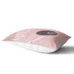 - Rh-Dik-7233-Gorsel2 - Realhomes  Pudra Zeminde Onedraw Çizimli Silüet Dijital Baskılı Modern Dikdörtgen Yastık Kırlent Kılıfı Realhomes