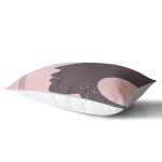 - Rh-Dik-7234-Gorsel2 - Realhomes Pudra Zeminde Onedraw Çizimli Silüet Dijital Baskılı Modern Dikdörtgen Yastık Kırlent Kılıfı Realhomes