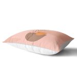 - Rh-Dik-7237-Gorsel2 - Realhomes Pudra Zeminde Onedraw Çizimli Yaprak Desenli Dijital Baskılı Modern Dikdörtgen Kırlent Kılıfı Realhomes