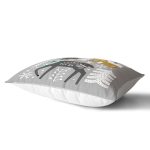 - Rh-Dik-7240-Gorsel2 - Realhomes Gri Zeminde Geyik Desenli Dijital Baskılı Modern Dikdörtgen Yastık Kırlent Kılıfı Realhomes