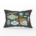 - Rh-Dik-7242-Gorsel1 - Realhomes Renkli Zeminde Kartanesi Ve Yaprak Desenli Dijital Baskılı Modern Dikdörtgen Kırlent Kılıfı Realhomes