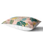 - Rh-Dik-7249-Gorsel2 - Realhomes Pudra Zemin Üzerinde Onedraw Çizimli Yaprak Desenli Dikdörtgen Yastık Kırlent Kılıfı Realhomes