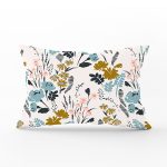 - Rh-Dik-7261-Gorsel1 - Realhomes Beyaz Zeminde Rengarenk Çiçek Desenli Dijital Baskılı Modern Dikdörtgen Yastık Kırlent Kılıfı Realhomes