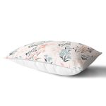 Beyaz Zeminde Rengarenk Çiçek Desenli Dijital Baskılı Modern Dikdörtgen Yastık Kırlent Kılıfı Realhomes