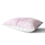 Pembe Zemin Üzerinde Sarmaşık Desenli Dijital Baskılı Modern Dikdörtgen Yastık Kırlent Kılıfı Realhomes