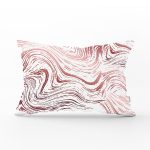 Beyaz Zeminli Renkli Soyut Çizim Dijital Baskılı Modern Dikdörtgen Yastık Kırlent Kılıfı Realhomes