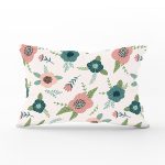 Beyaz Zeminli Renkli Soyut Çizim Dijital Baskılı Modern Dikdörtgen Yastık Kırlent Kılıfı Realhomes