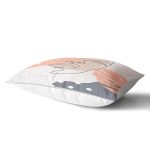 Beyaz Zemin Üzerinde Onedraw Çizimli Bayan Silüeti Modern Dikdörtgen Yastık Kırlent Kılıfı Realhomes