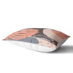 - Rh-Dik-7289-Gorsel2 - Realhomes Renkli Zemin Üzerinde Onedraw Çizimli Yaprak Motifli Dikdörtgen Yastık Kırlent Kılıfı Realhomes