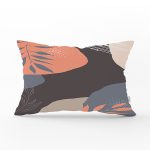 Siyah Zemin Üzerinde Rengarenk Çiçek Desenli Dikdörtgen Yastık Kırlent Kılıfı Realhomes