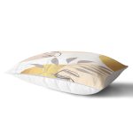 Beyaz Zemin Üzerinde Soyut Renkli Yaprak Desenli Modern Dikdörtgen Yastık Kırlent Kılıfı Realhomes