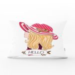 Fashion Girl Dijital Baskılı Modern Dikdörtgen Yastık Kırlent Kılıfı Realhomes