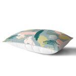 Renkli Zemin Üzerinde Soyut Çizimli Dijital Baskılı Modern Dikdörtgen Yastık Kırlent Kılıfı Realhomes