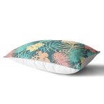 Siyah Zemin Üzerinde Rengarenk Çiçek Desenli Dikdörtgen Yastık Kırlent Kılıfı Realhomes