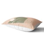 Renkli Zemin Üzerinde Yaprak Motifli Dijital Baskılı Modern Dikdörtgen Yastık Kırlent Kılıfı Realhomes