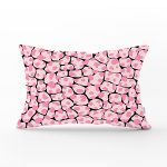 - Rh-Dik-7364-Gorsel1 - Realhomes Siyah Zemin Üzerinde Pembe Renkli Puantiye Desenli Modern Dikdörtgen Yastık Kırlent Kılıfı Realhomes